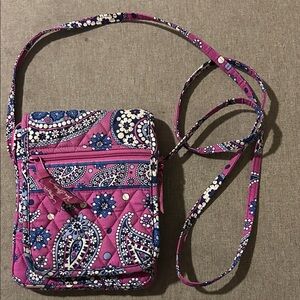 Vera Bradley MINI HIPSTER Crossbody Boysenberry Shoulder Bag Purse Organizer